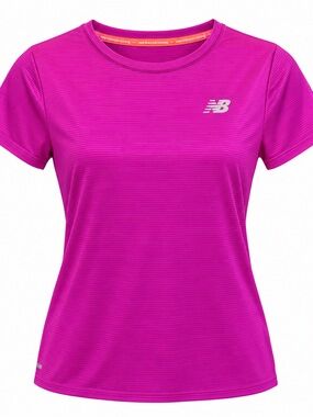 New Balance women Magenta Short Sleeve Performance Tee